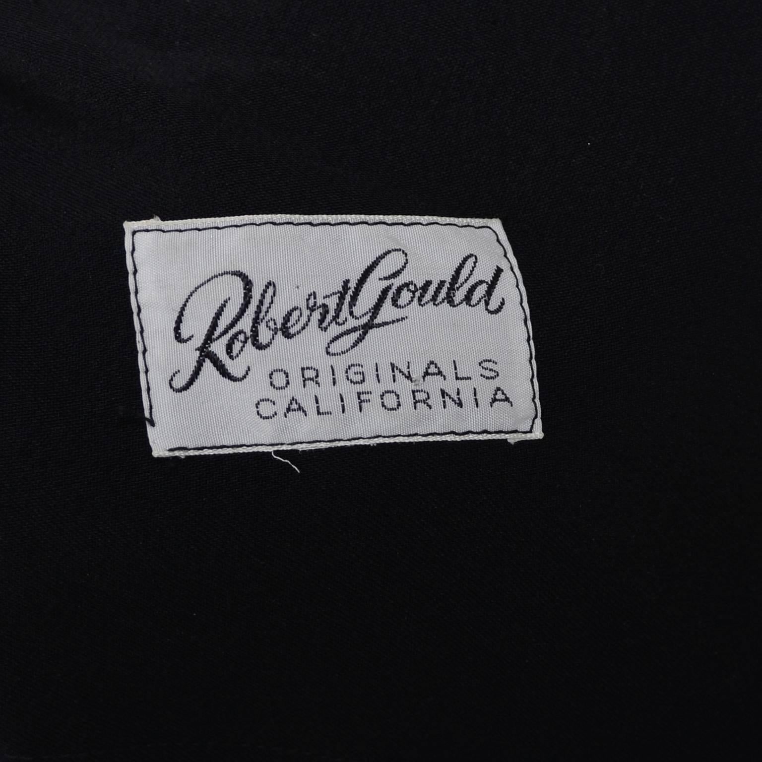 Women's Robert Gould Originals 1950s Bombshell Vintage Dress Roses Shelf Bust Rayon Silk