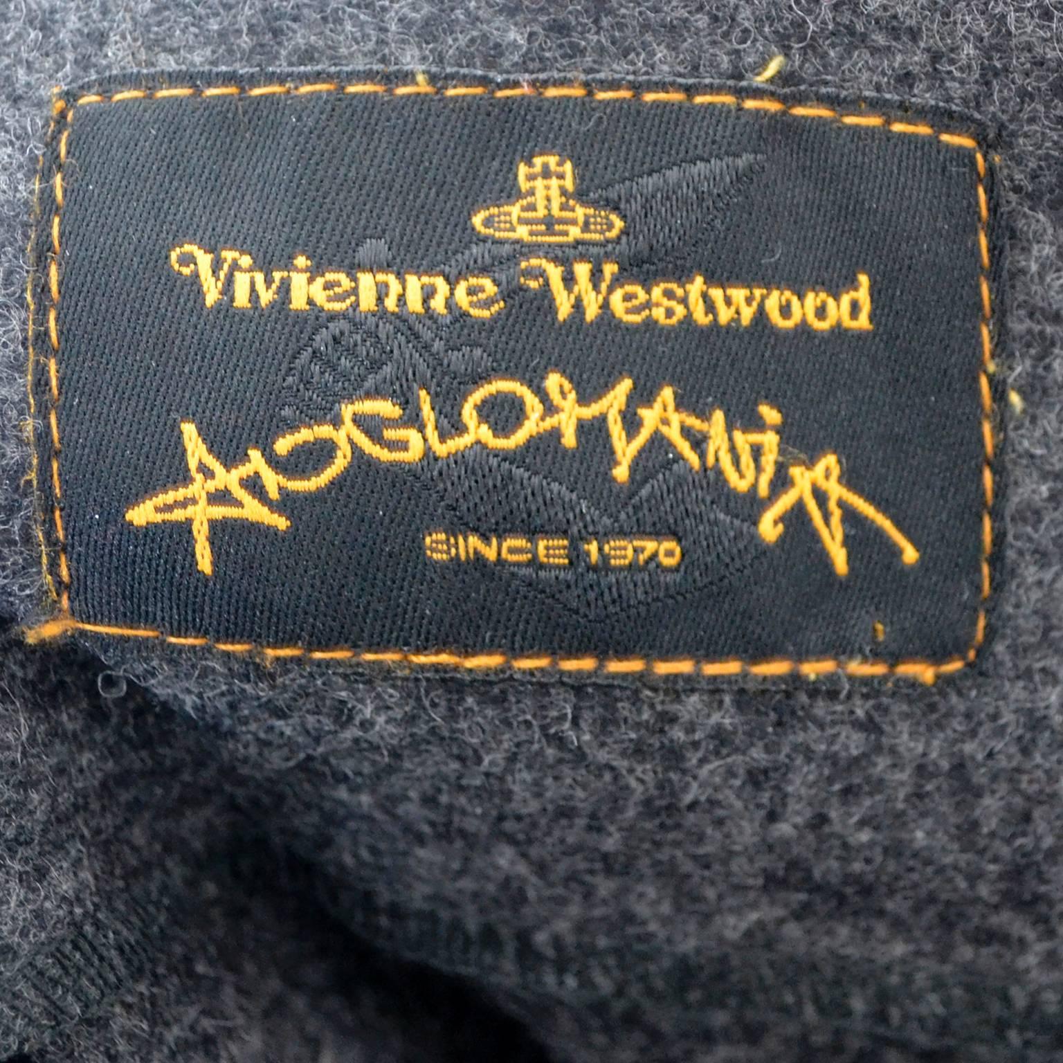 Vivienne Westwood Vintage Skirt Gray Wool Cashmere Avant Garde Anglomania 1