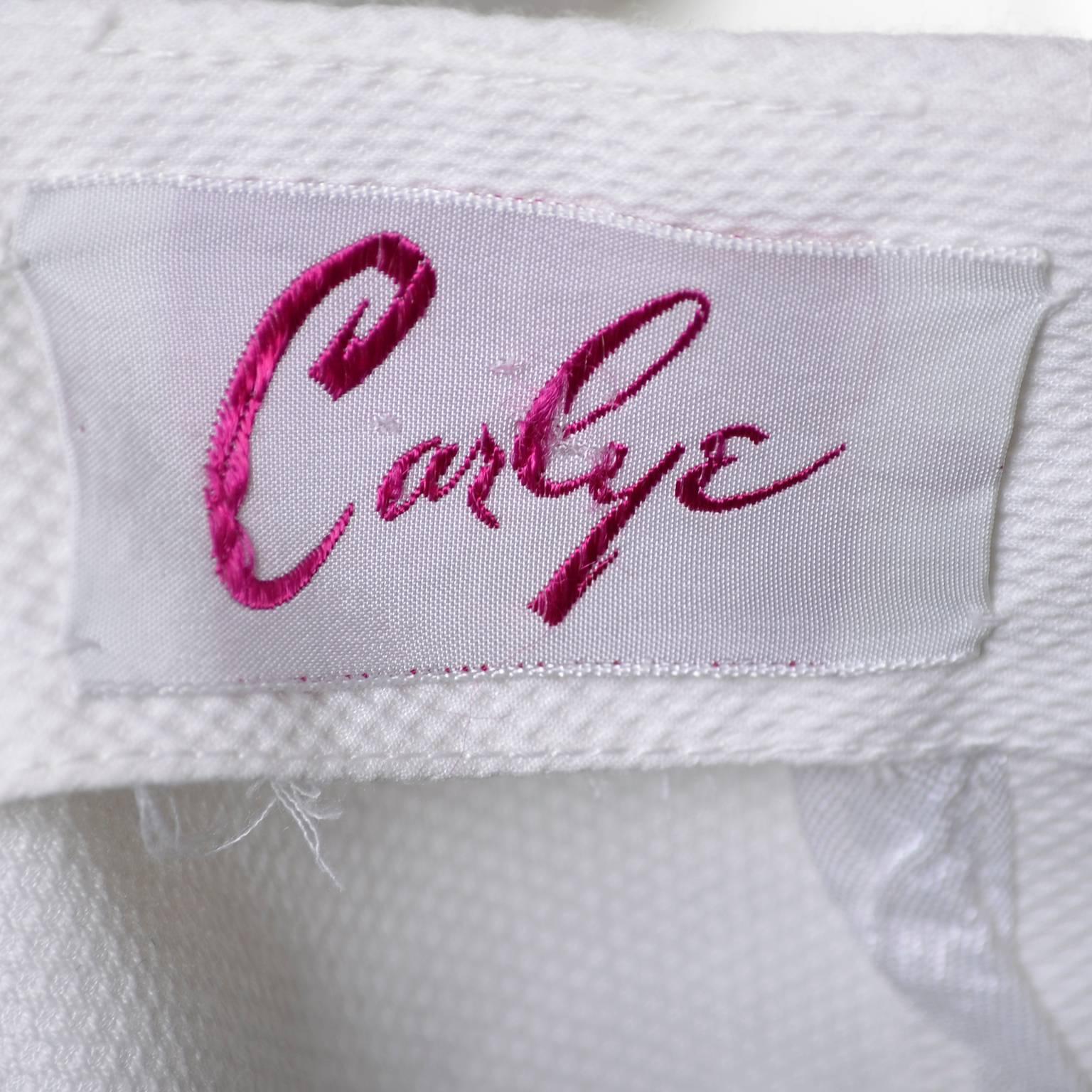 Women's Carlye White Pique Vintage Dress 2pc Lace Mesh Peek a Boo Peplum Bodice XS For Sale