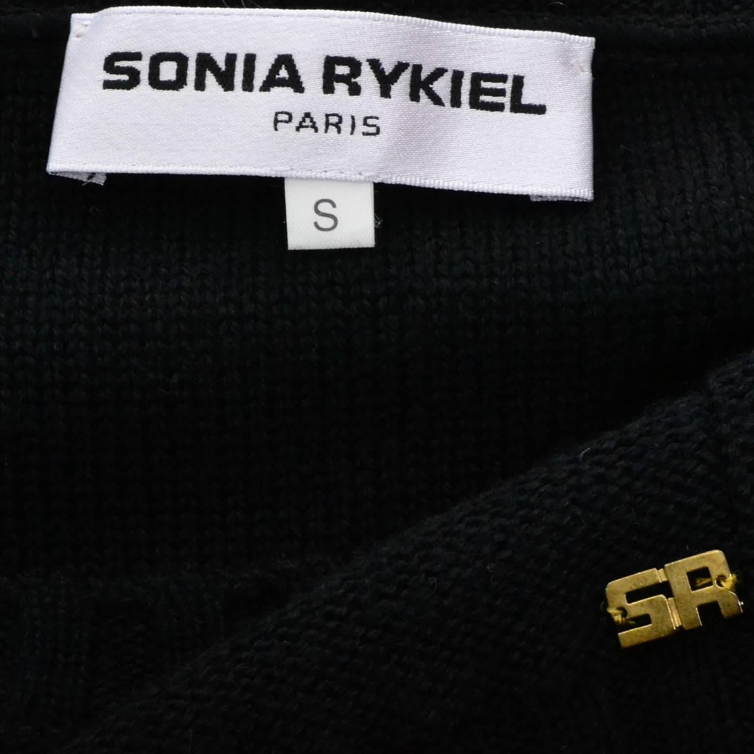 Women's Sonia Rykiel Vintage Sweater With Sequins & Peek A Boo Sleeves Made in France For Sale