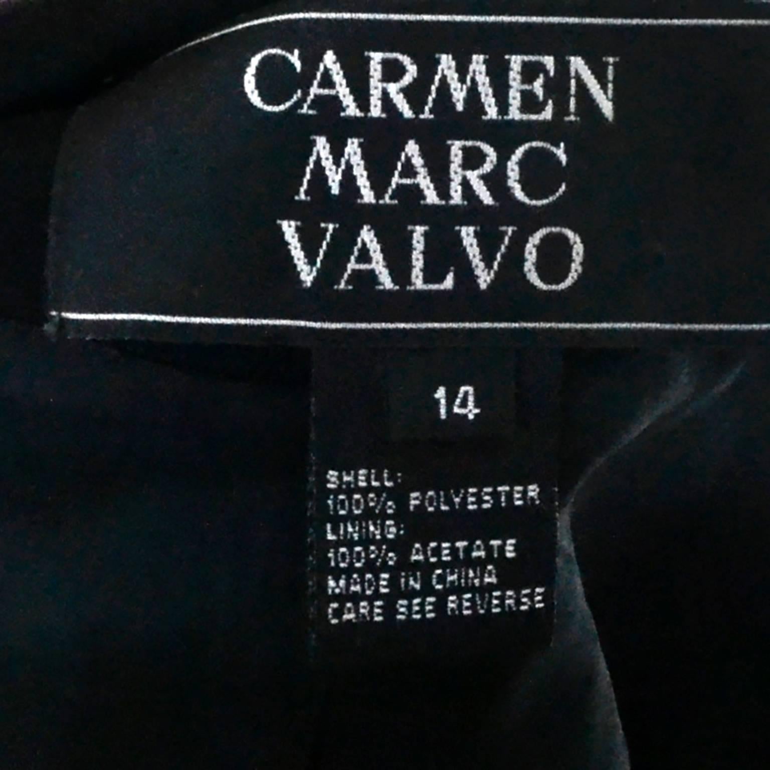 Carmen Marc Valvo 1990s Vintage Dress Beaded Evening Gown and Bolero Jacket 14 3