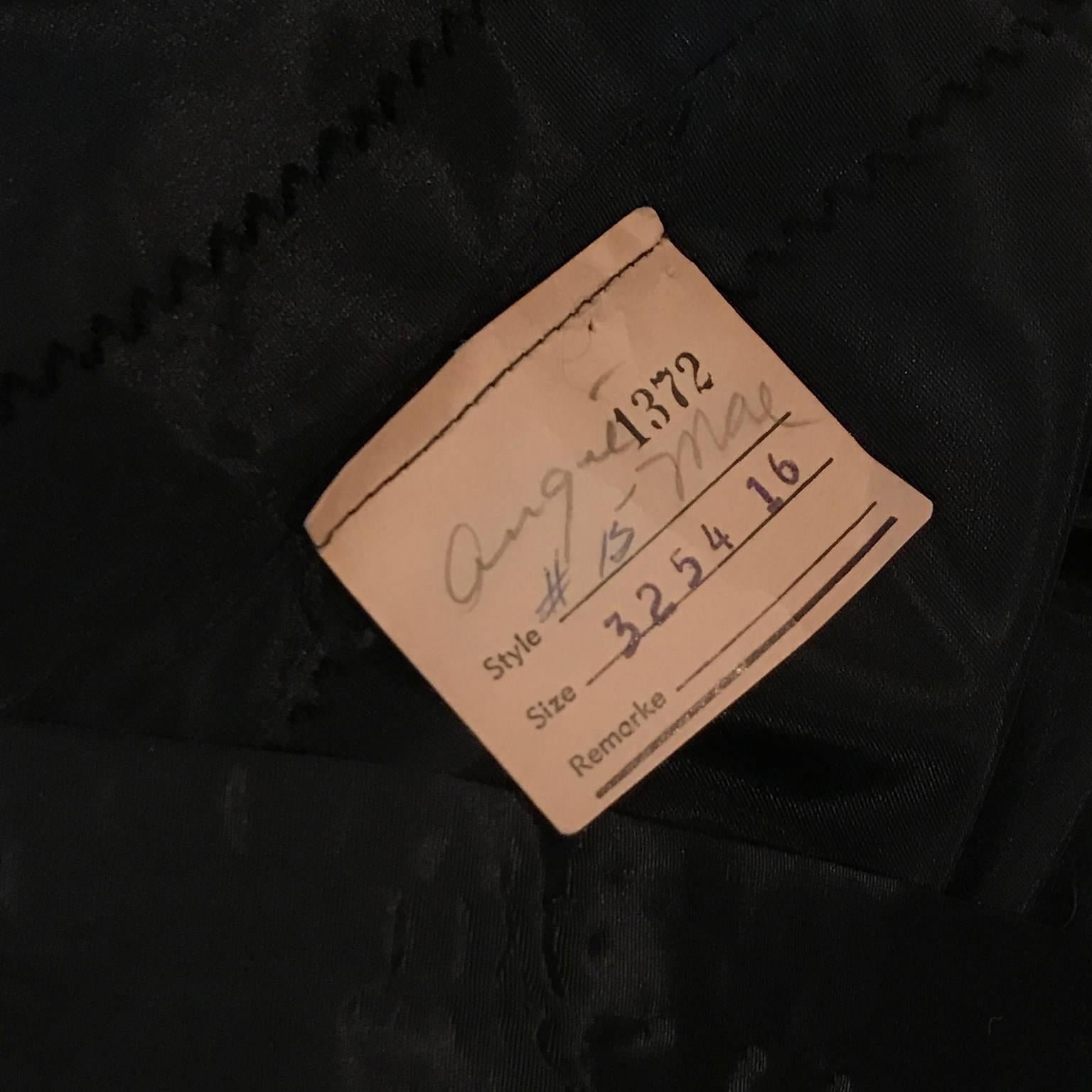 Women's Mr. Blackwell Vintage Black Silk Crepe Dress Fly Away Panels Mid Century 8/10