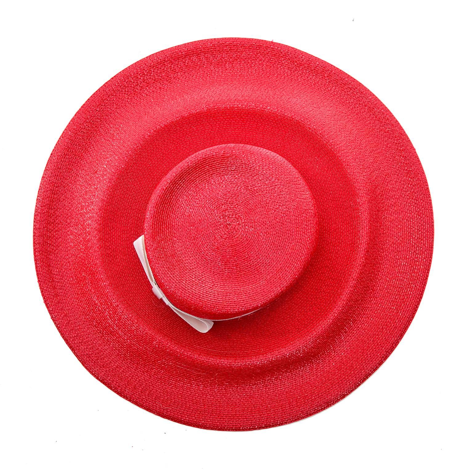 red vintage hat