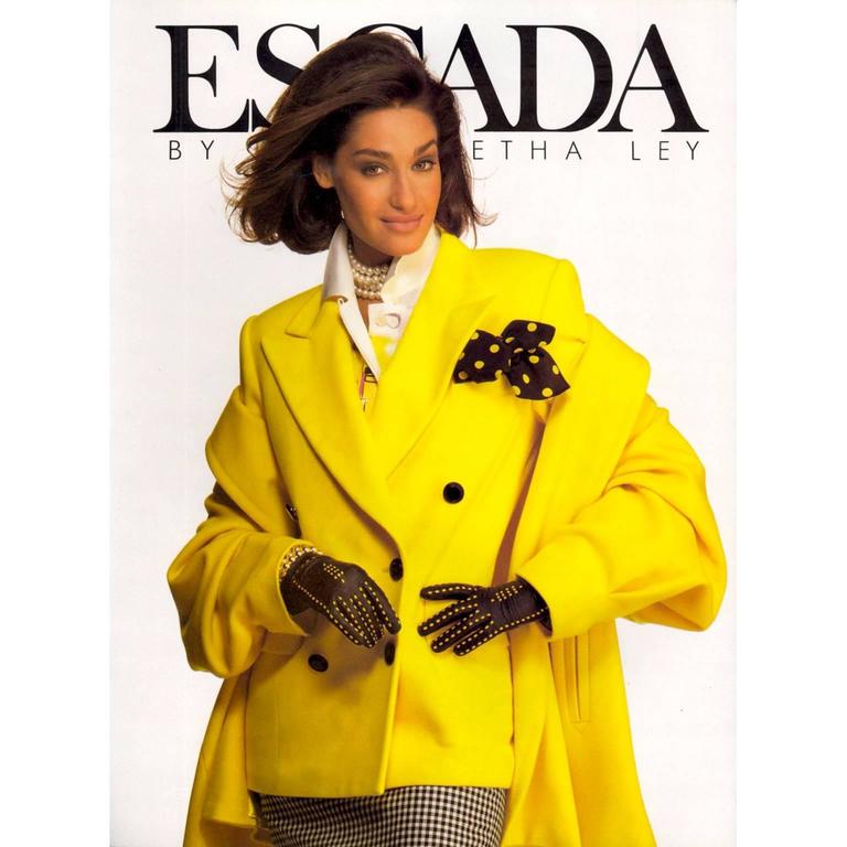 1980s Escada by Margaretha Ley Vintage Yellow Cashmere and Wool Blazer at  1stDibs | yellow jacket cashmere, yellow wool blazer, vintage escada blazer