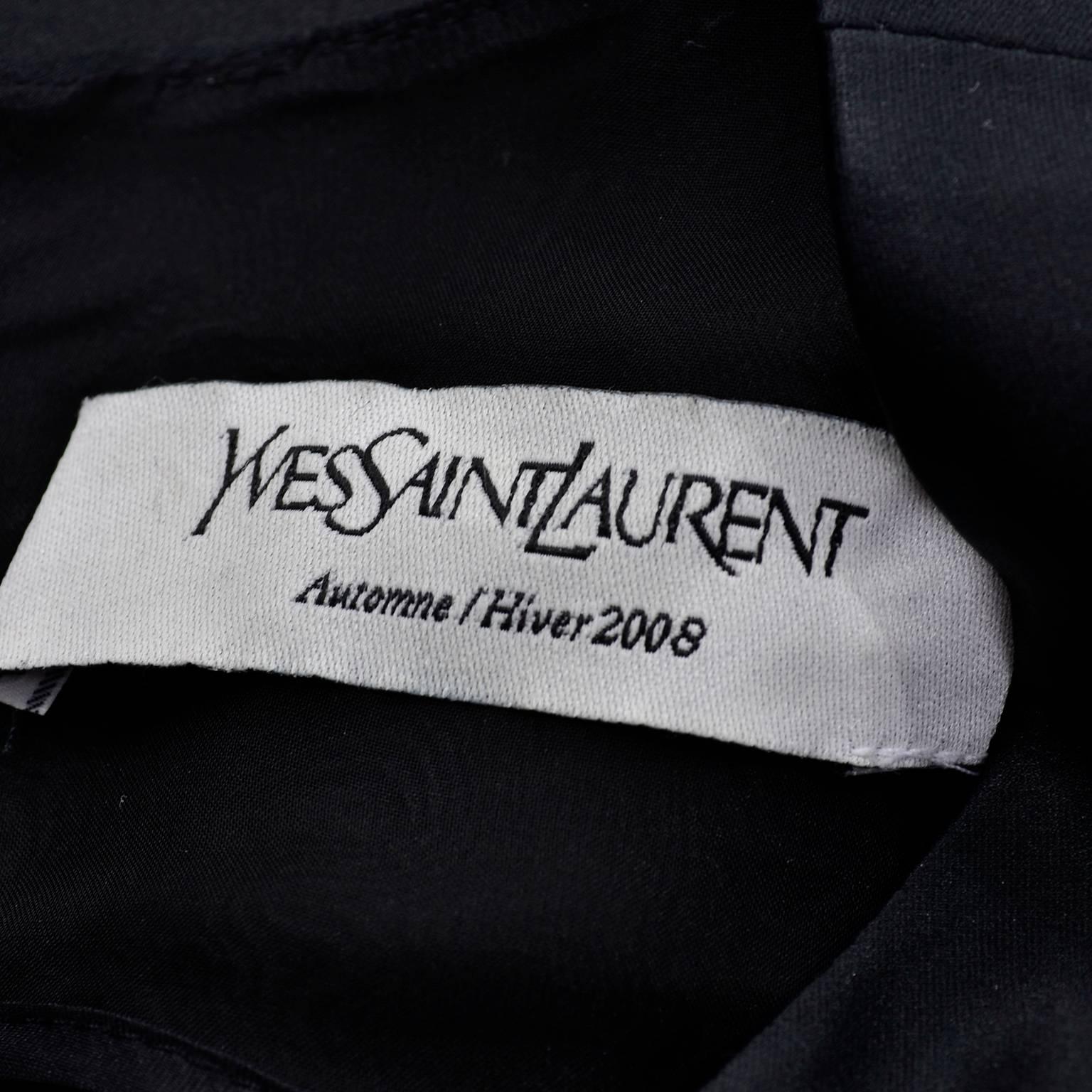 YSL Yves Saint Laurent Autumn Winter 2008 Documented Little Black Dress 2/4 In Good Condition In Portland, OR