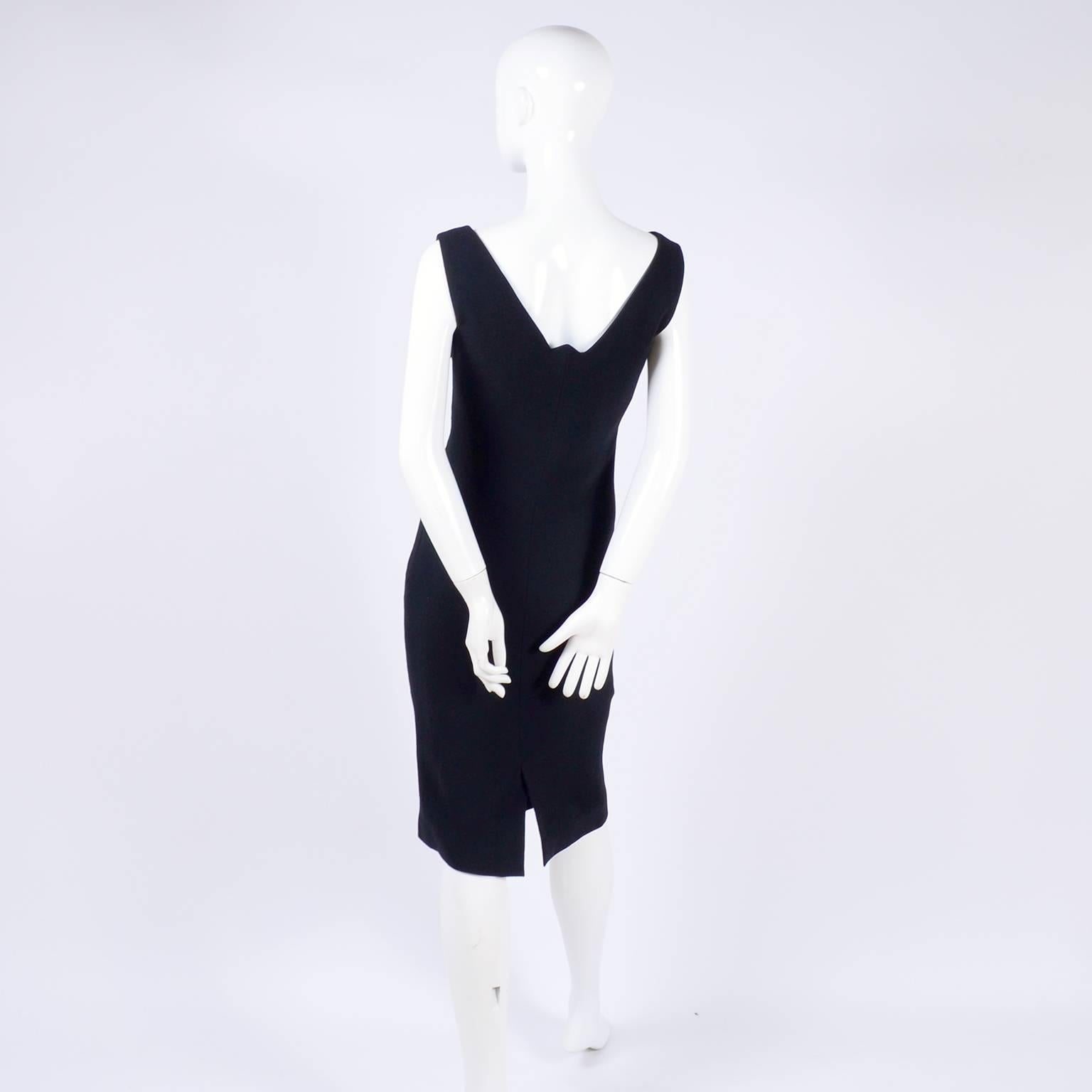 Deadstock New W/ Tags Gianni Versace Couture Vintage Little Black Dress 1995/96 For Sale 3