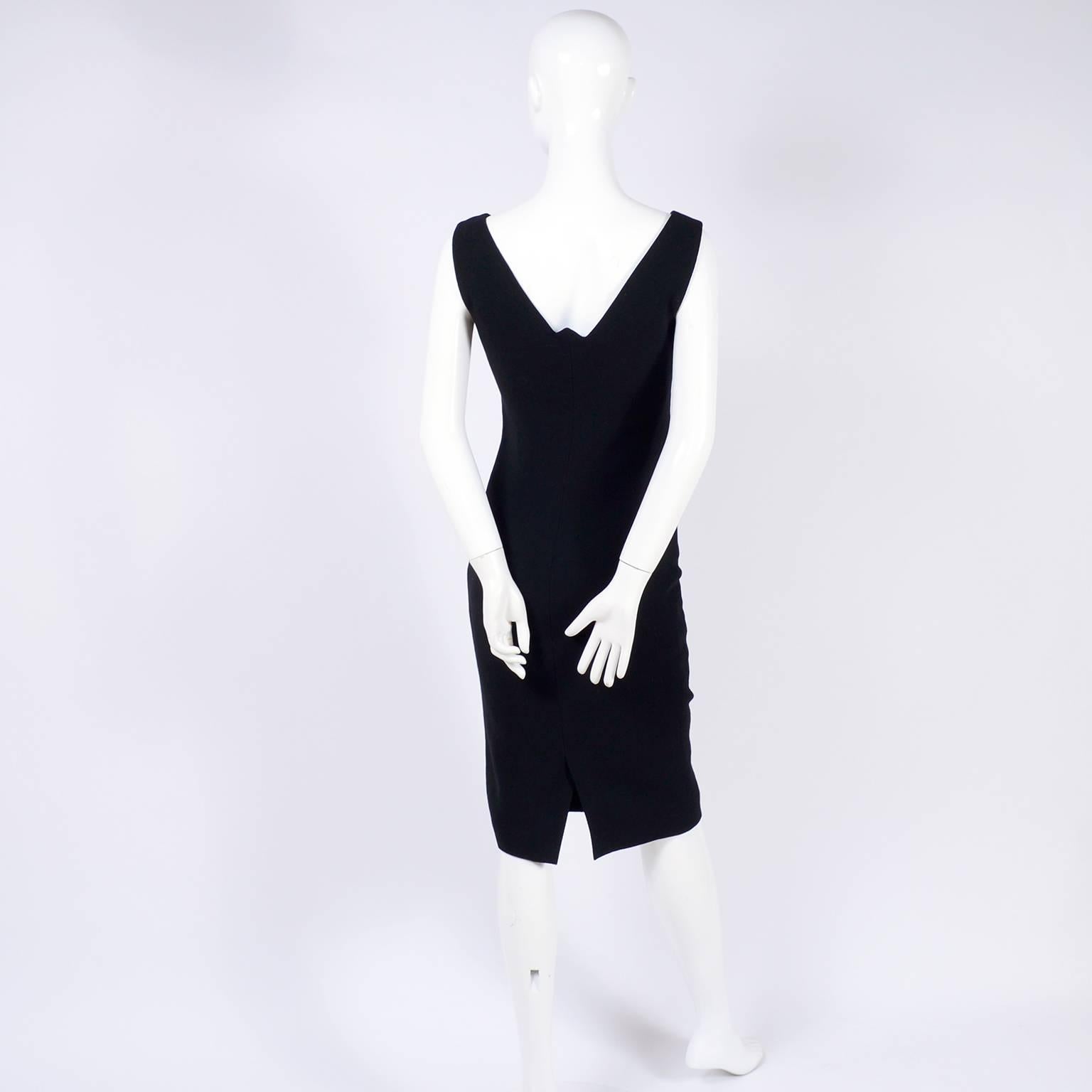 Deadstock New W/ Tags Gianni Versace Couture Vintage Little Black Dress 1995/96 For Sale 1