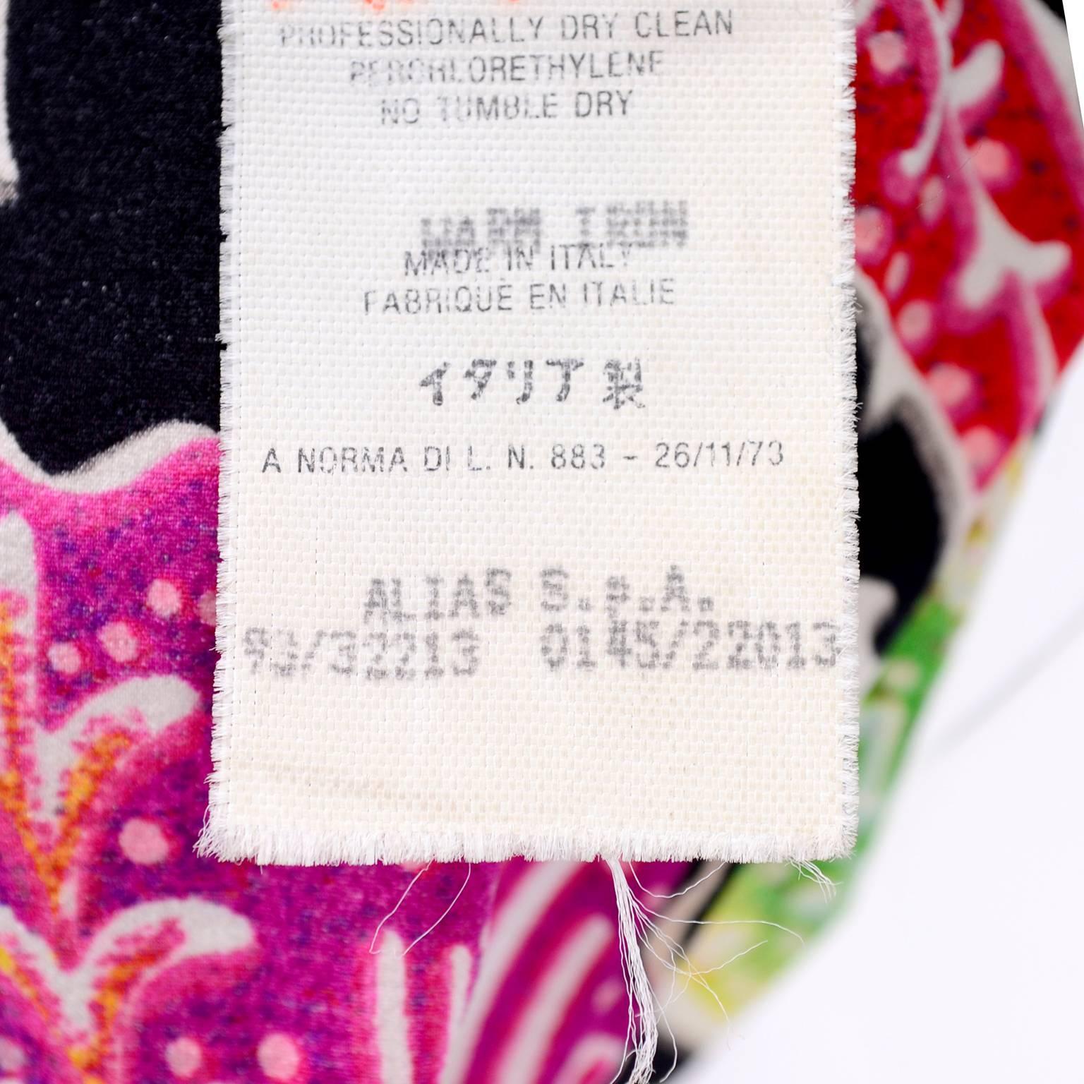 Vintage 1990s Gianni Versace Floral Silk Dress Runway A / W 1993 - 1994  5