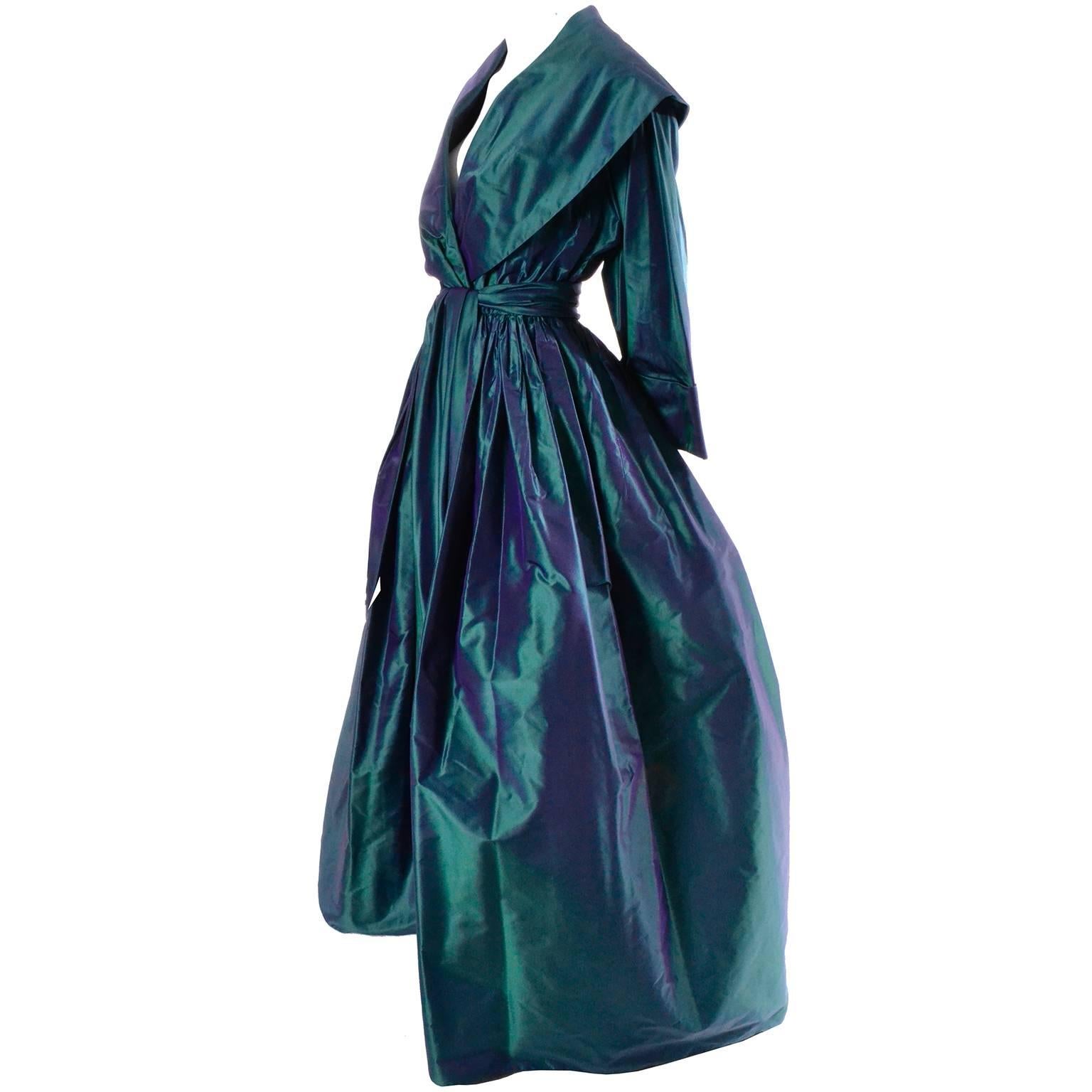 iridescent taffeta dress