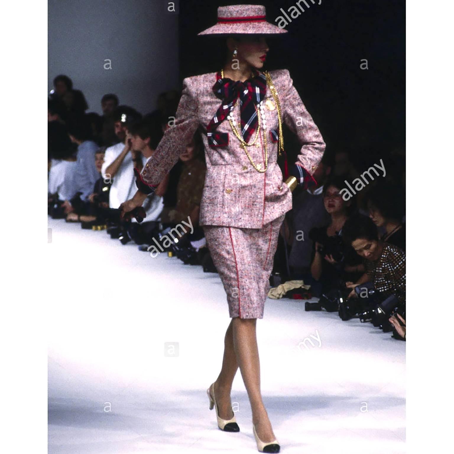 This vintage spring summer 1985 documented Chanel suit came from our favorite estate of vintage designer clothing - the owner purchased the finest clothing from the best designers of the 1950's through the early 1980's. She had some couture Chanel