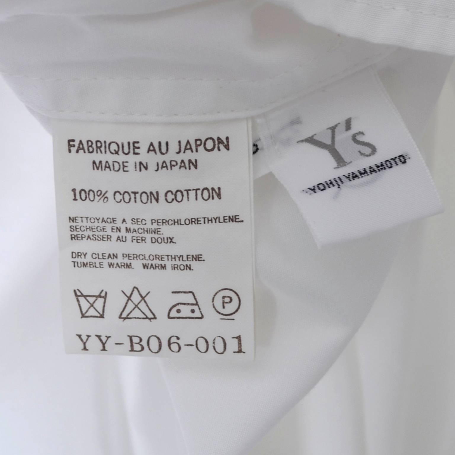 Yohji Yamamoto Y's Oversized Vintage White Blouse Top Japan 2
