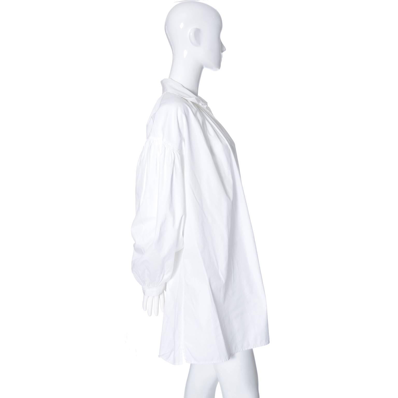 Yohji Yamamoto Y's Oversized Vintage White Blouse Top Japan In New Condition In Portland, OR