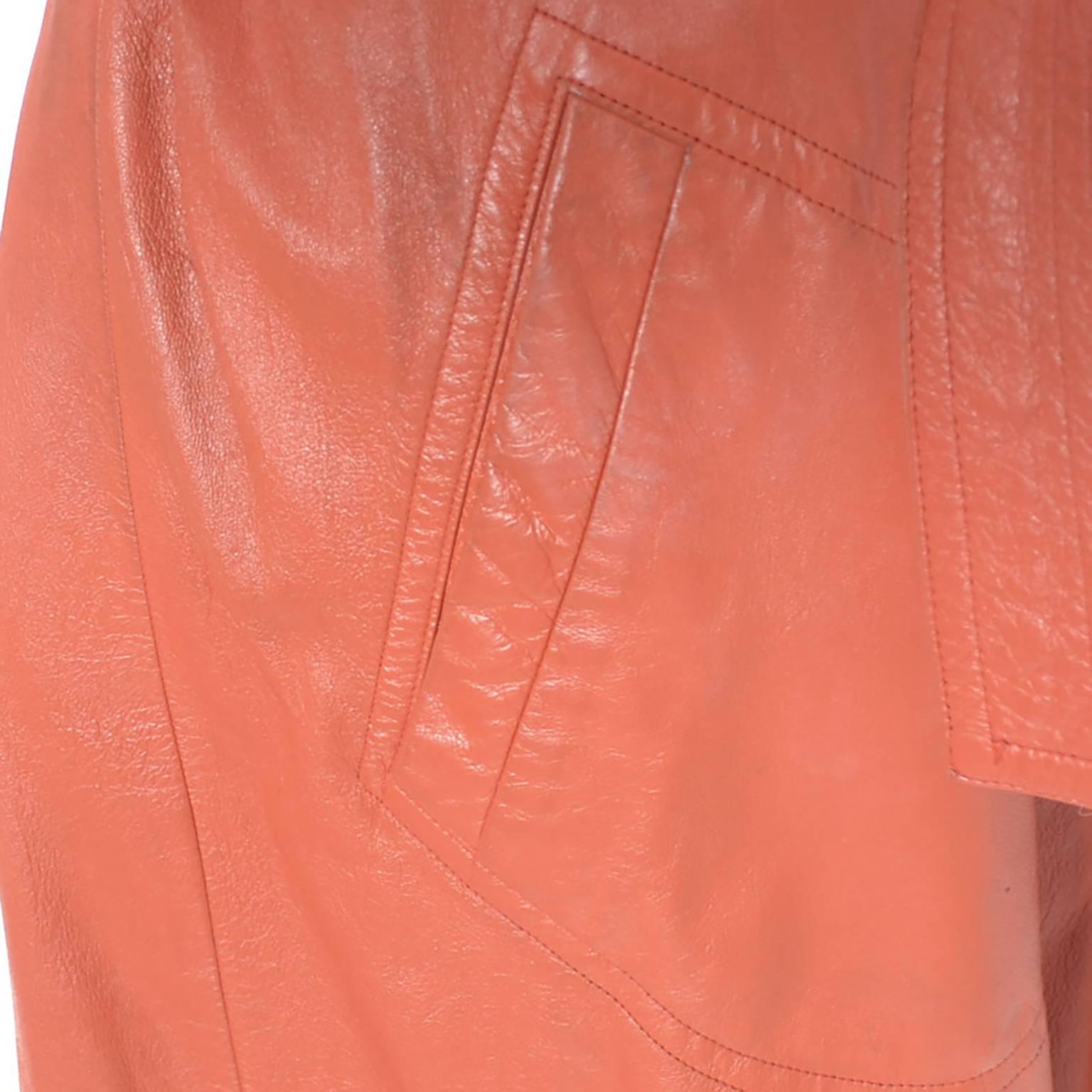 vintage orange leather jacket