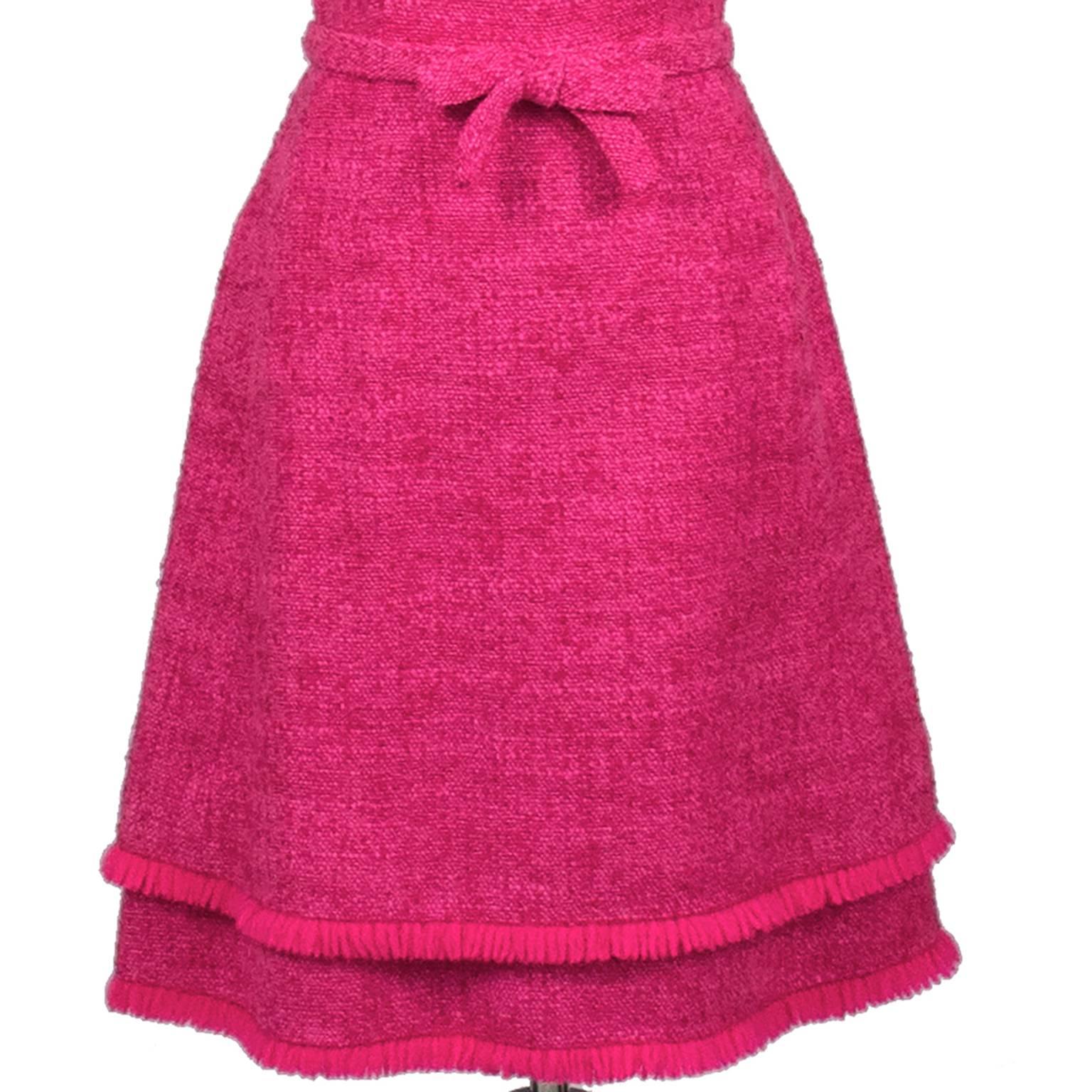 pink tweed dress