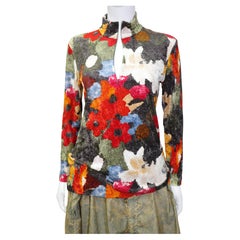 Vintage  Issey Miyake multicoloured Velvet Zip-Shirt,  1996AW