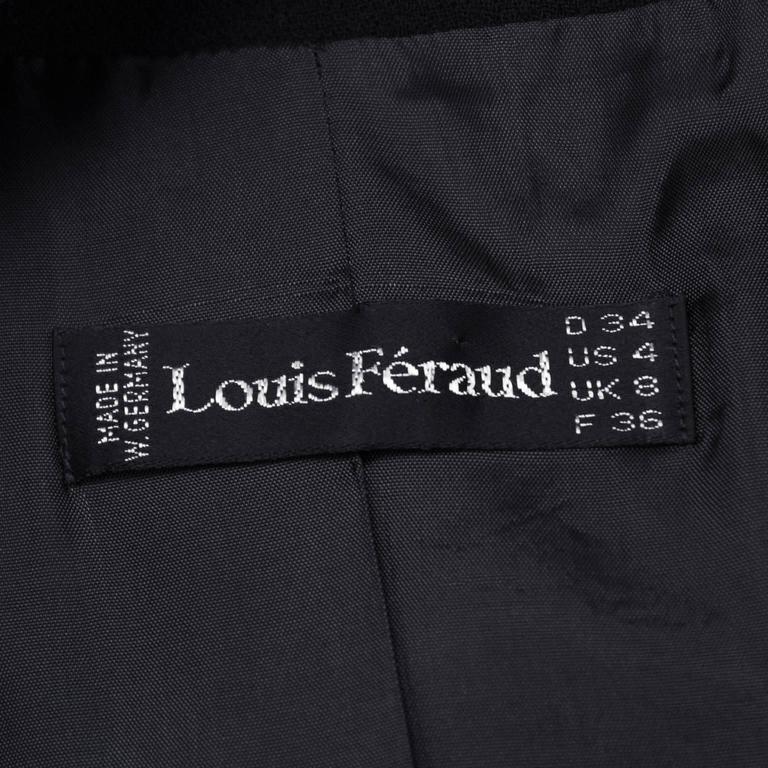 1970's Louis Feraud Black Set with White Embroidery at 1stDibs | louis ...