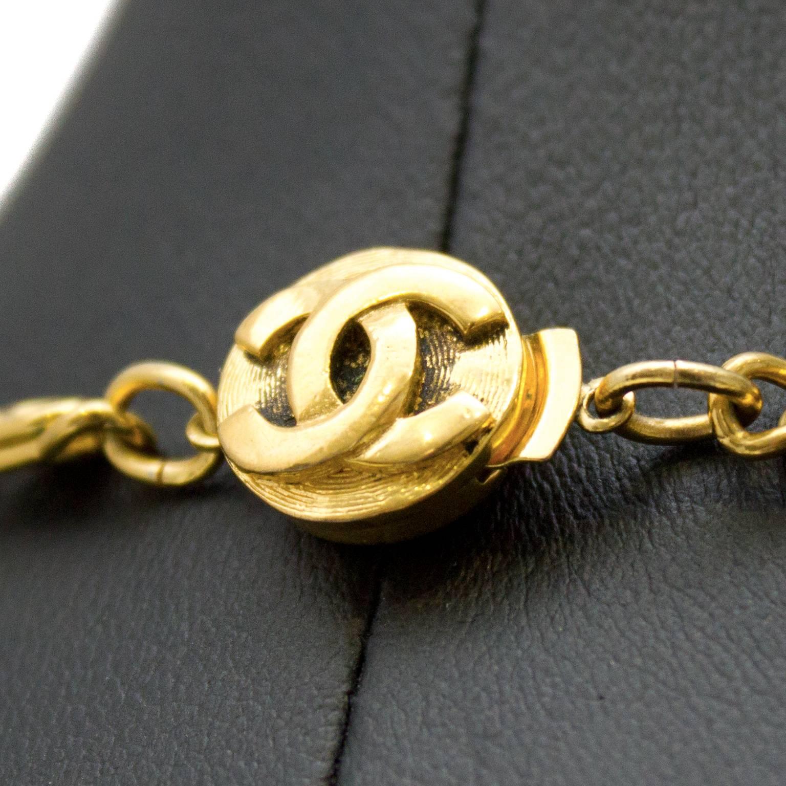 Women's 1980s Chanel Coin Necklace with Face Motif