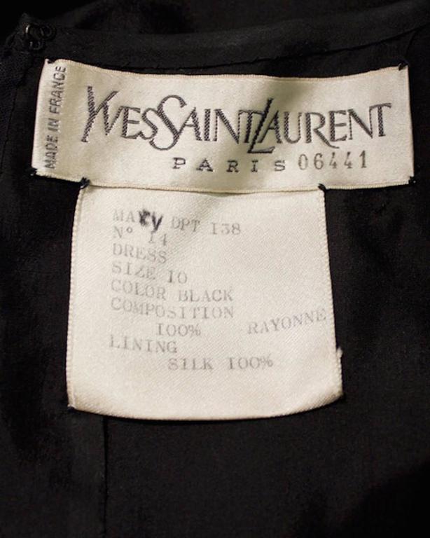 1980's Yves Saint Laurent YSL Red and Black Couture Label Suit