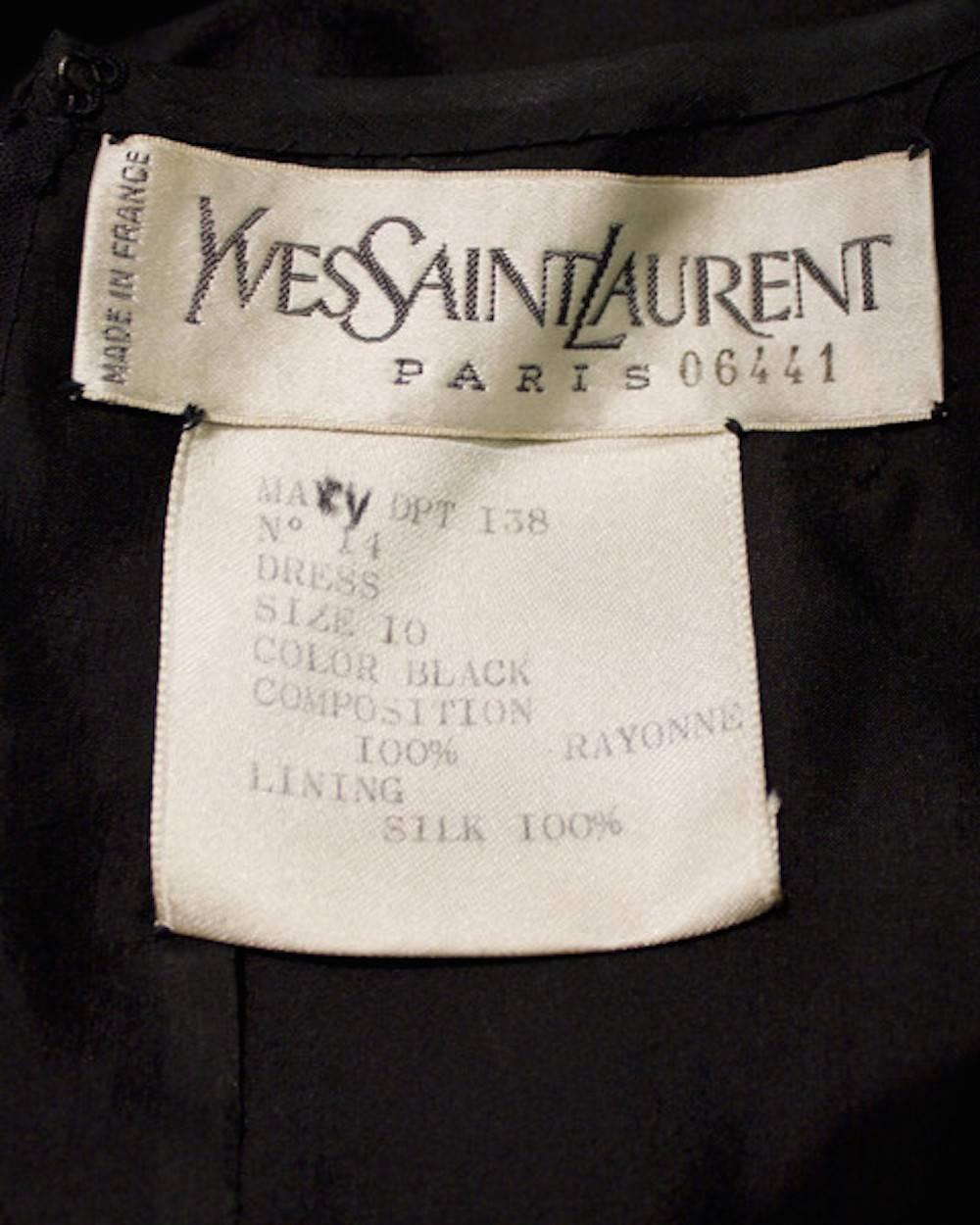 yves saint laurent menswear tag