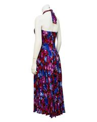 1980s Floral Summer Cocktail Dress
