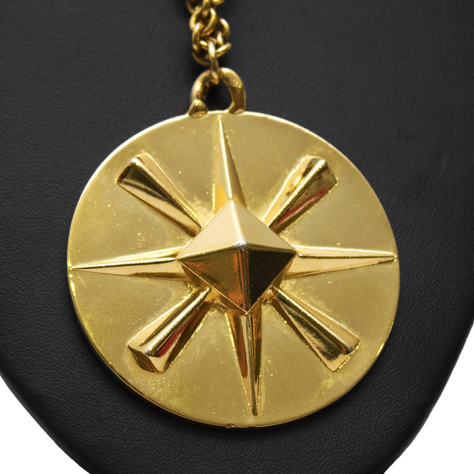 Contemporary 1980's Chanel Star Pendant Necklace For Sale