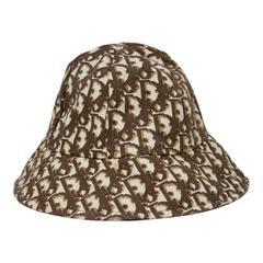 1970's Christian Dior Brown Monogram Bucket Hat