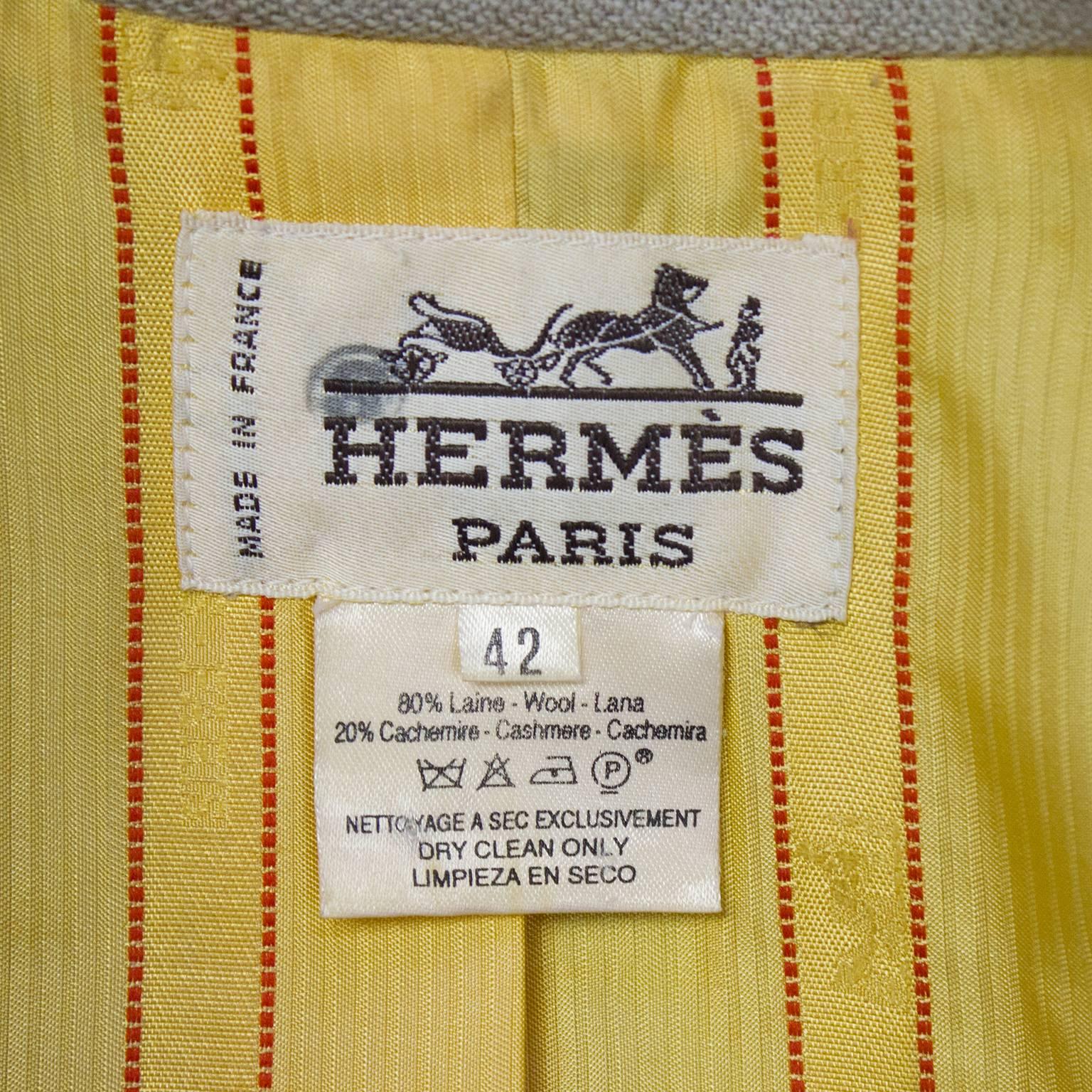 1980s Hermes Trompes de Chasse Wool & Cashmere Jacket 2