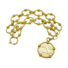 Vintage 1984 Chanel Chain Link Gold Bracelet 