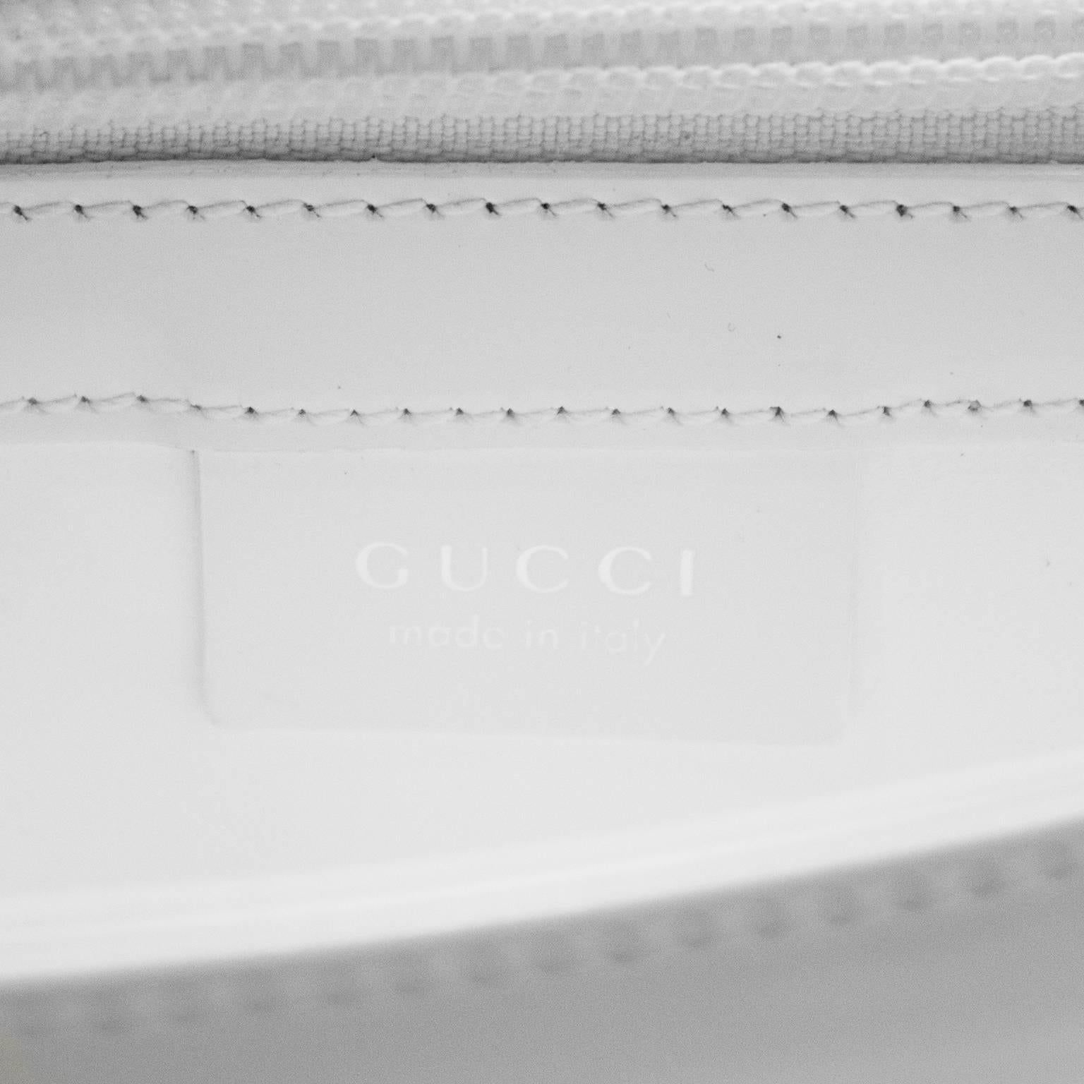 Women's 1990's Gucci White Patent Leather Bag 