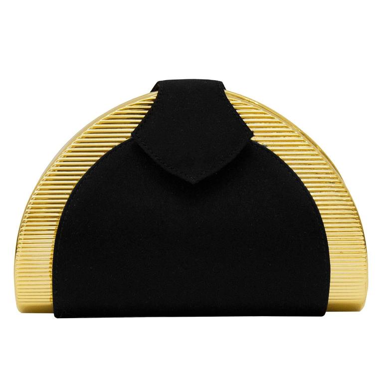 black and gold evening clutch