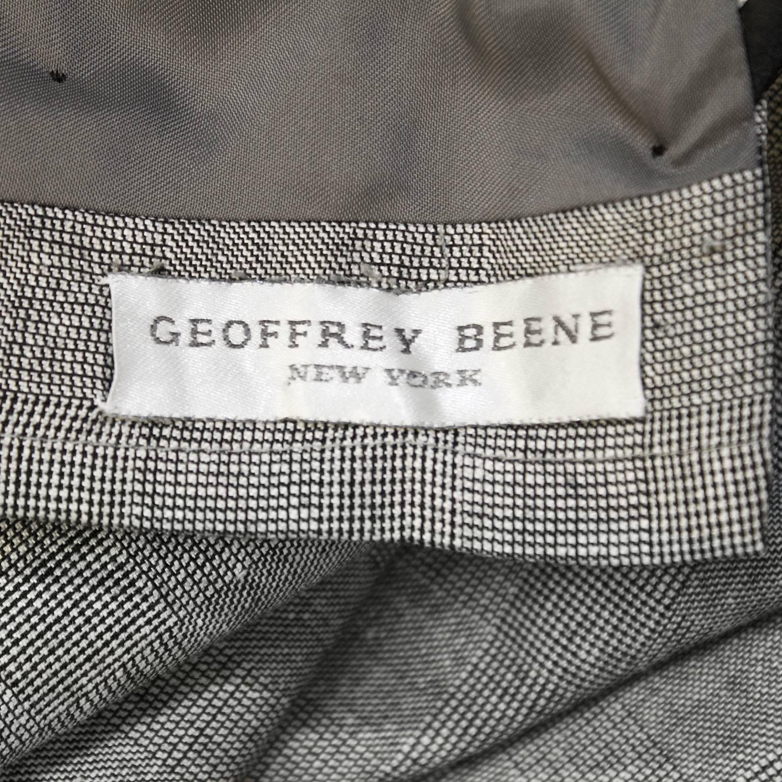 1980's Geoffrey Beene Grey Glen Check Swing Dress 1