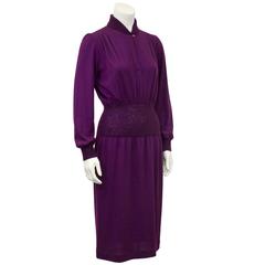 1980's Missoni Orchid Purple Knit Dress