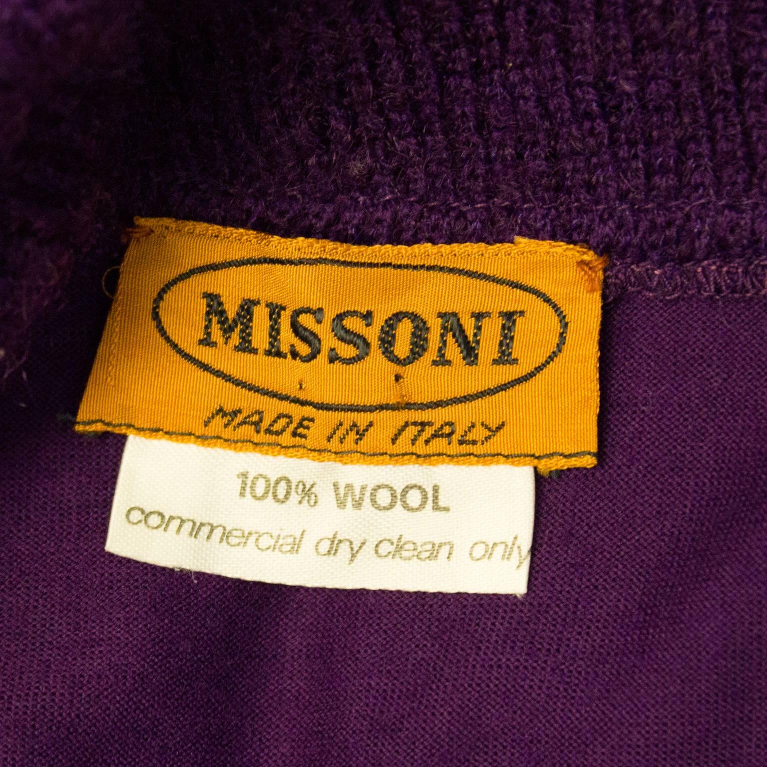 1980's Missoni Orchid Purple Knit Dress  1
