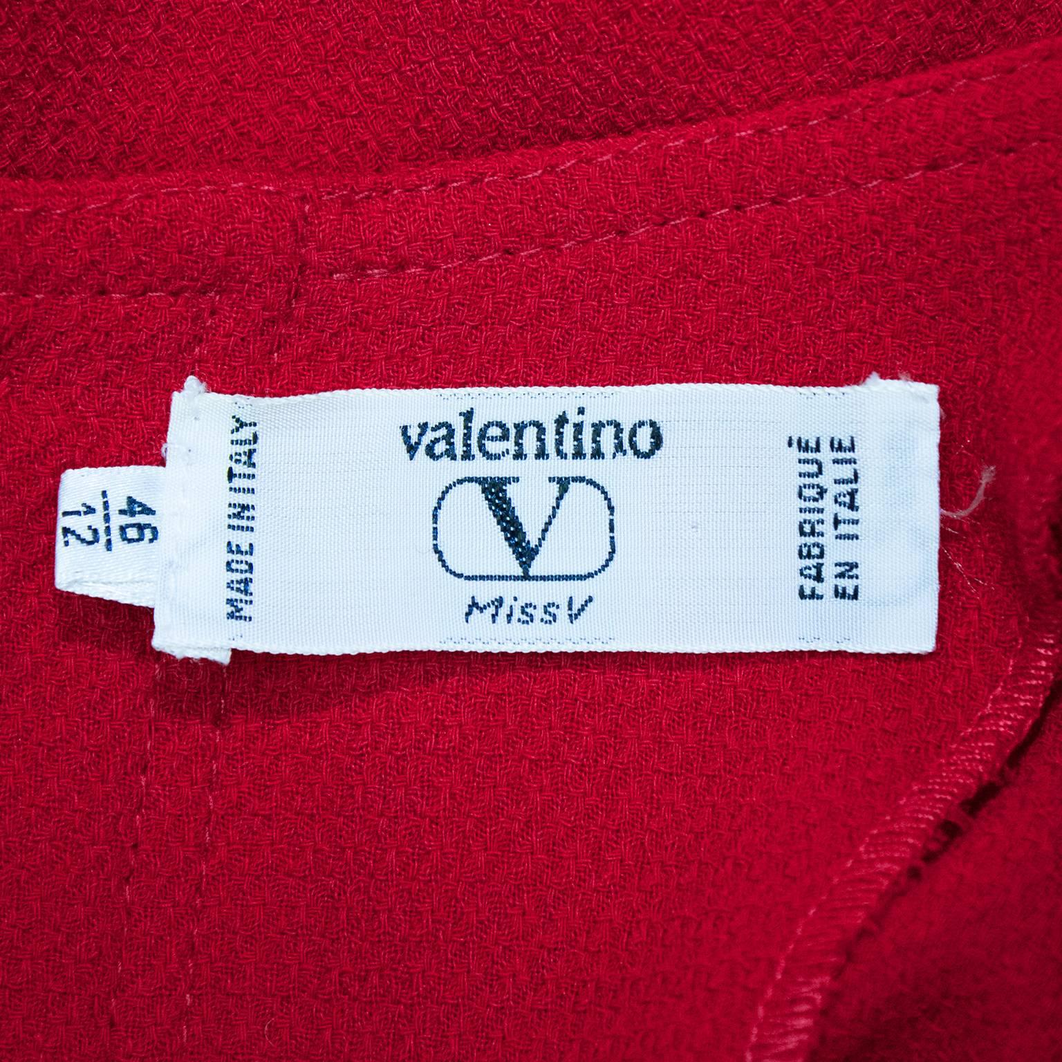 1980's Valentino Red Dress  In Excellent Condition In Toronto, Ontario