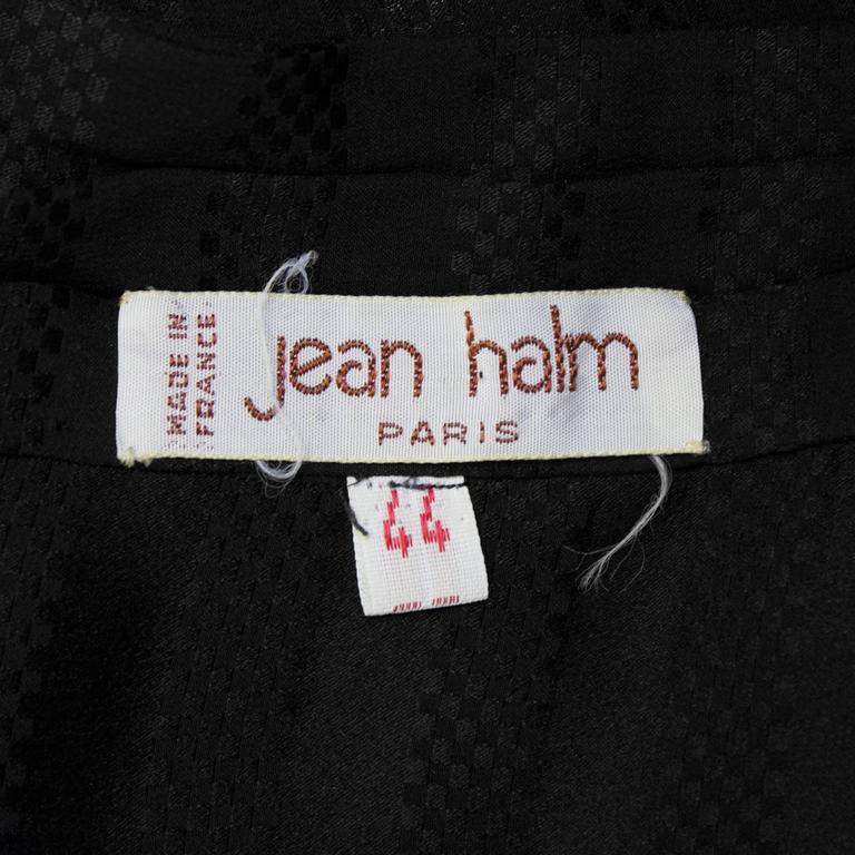 1980's Jean Halm Black Silk Blouse at 1stDibs