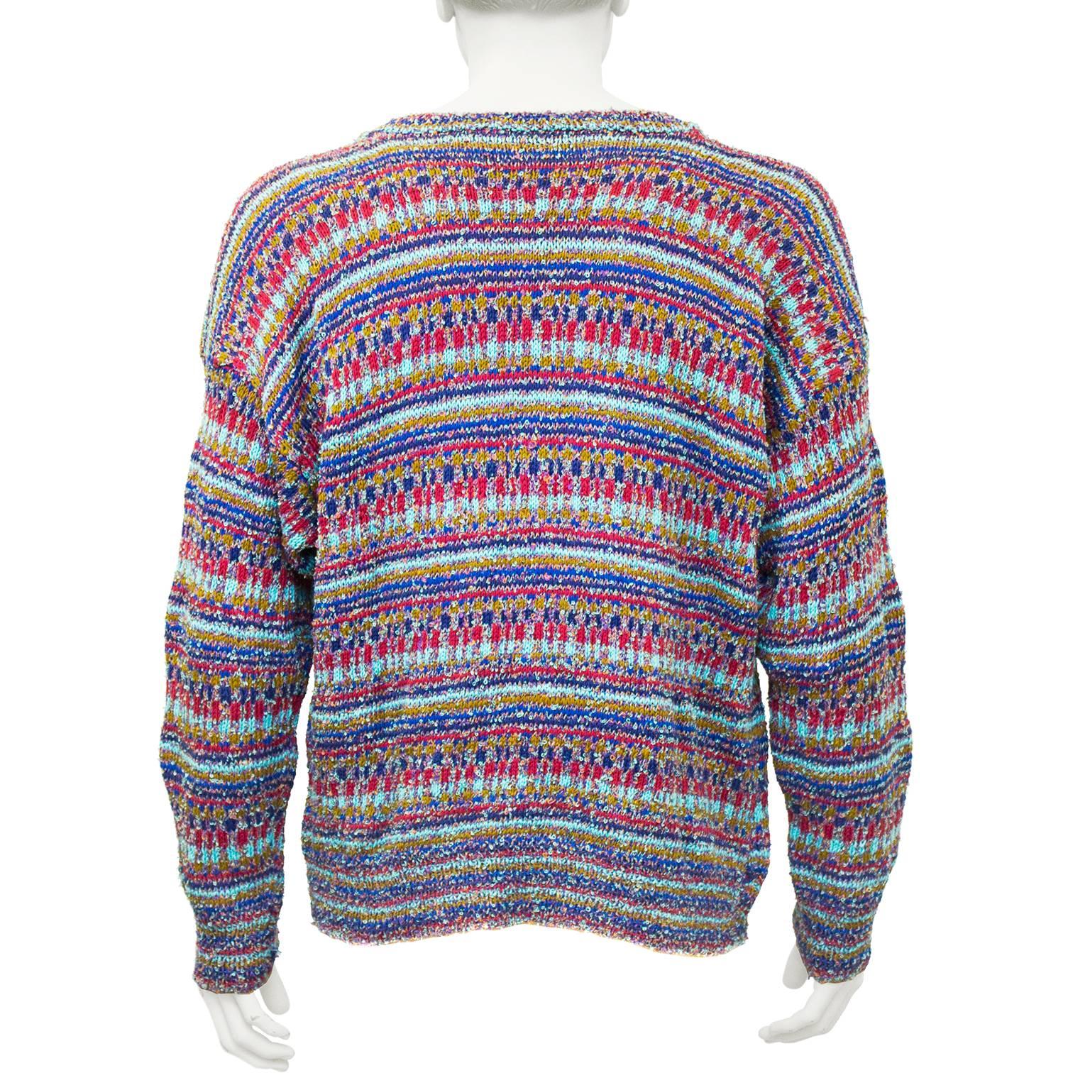 Gris Pull en maille Missoni (années 1970) en vente