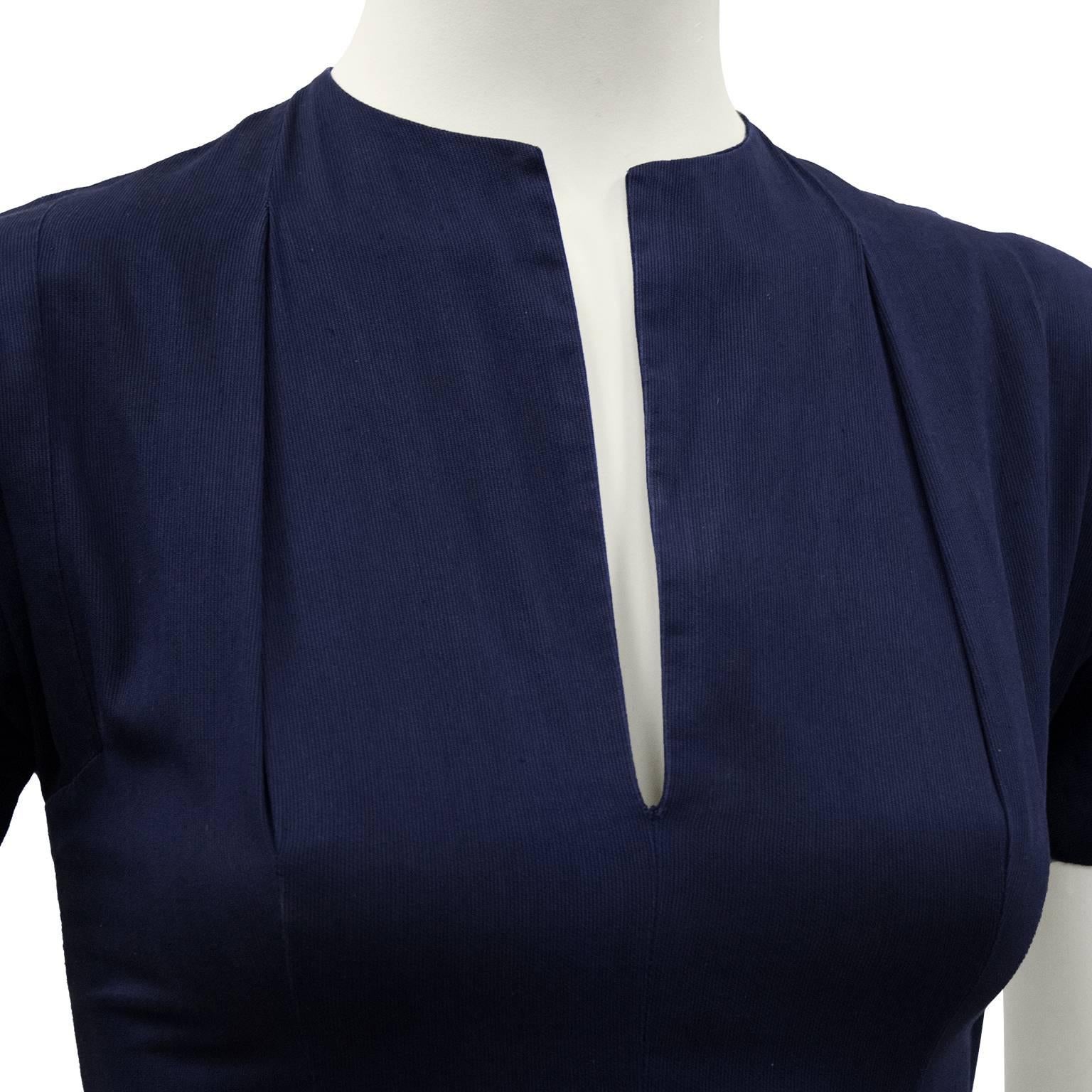 Women's 1950's Claire McCardell Navy Dress