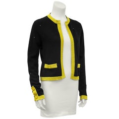 Autumn 1996 Chanel Black Cardigan With Sequins and Gold Lurex Trim