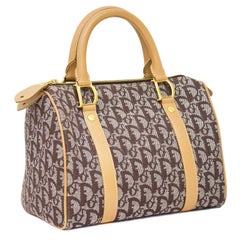 1990's Christian Dior Brown Logo Speedy Bag