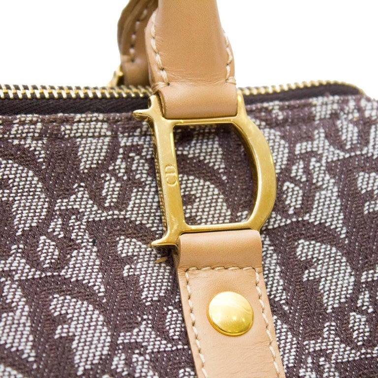 1990's Christian Dior Brown Logo Speedy Bag at 1stDibs dior speedy bag