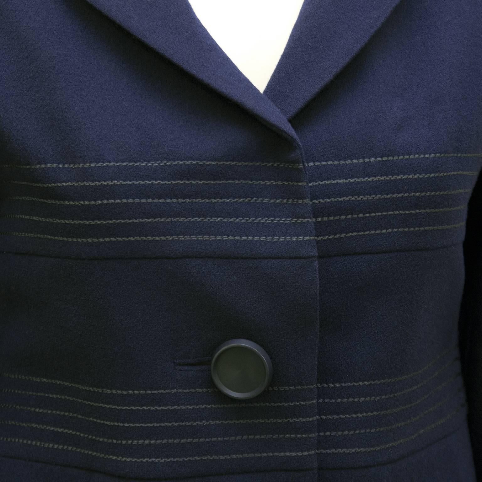navy cropped jacket