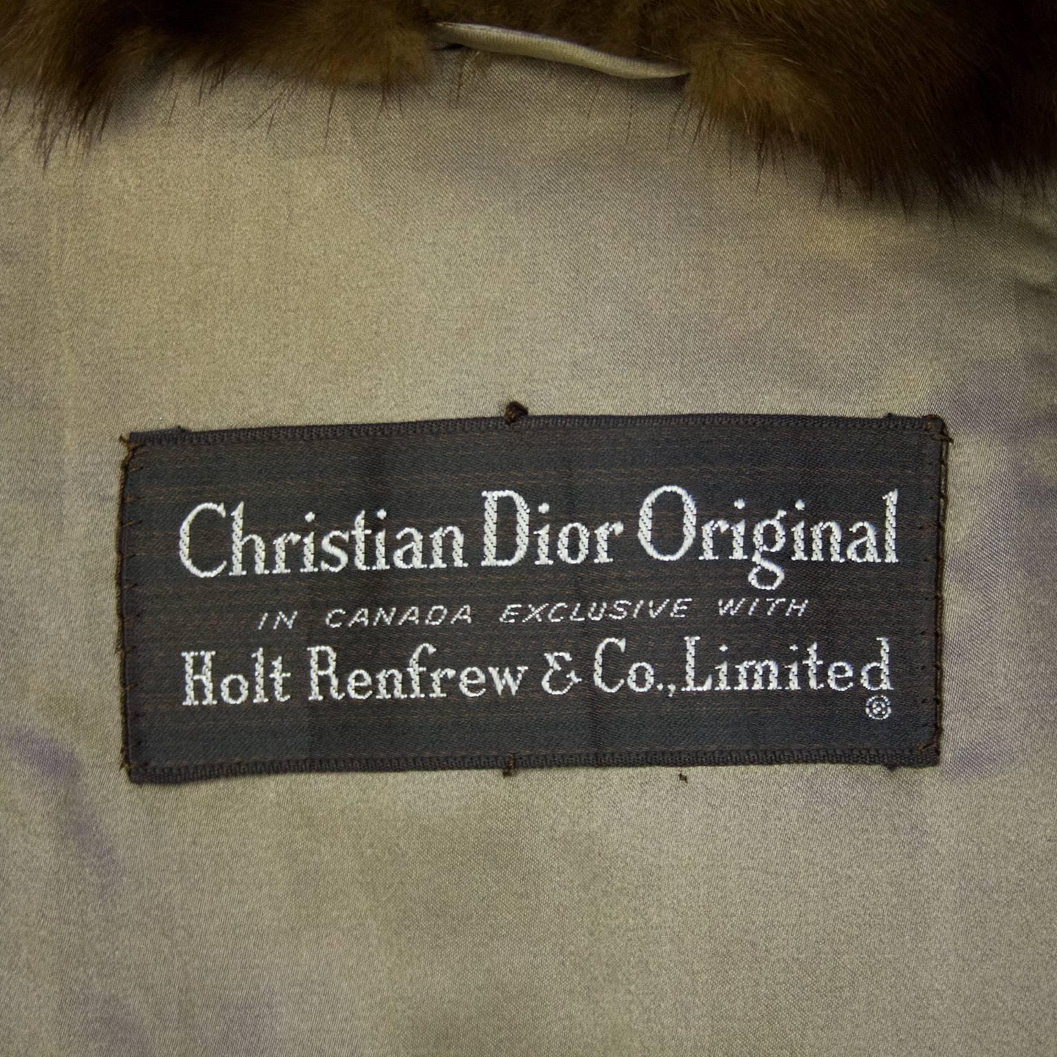 Women's 1960's Christian Dior Brown Mink Jacket 