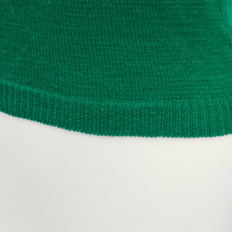 1960's Green Wool Sweater with Heart Patches For Sale at 1stdibs