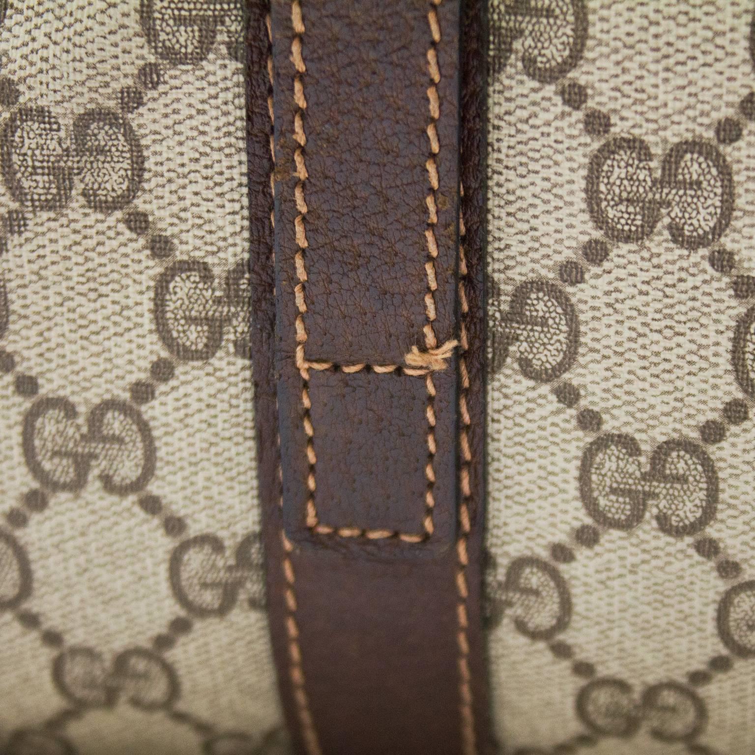 1970er Gucci Monogramm Duffle Weekender Tasche 1