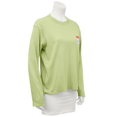 Lucien Pellat-Finet Spring Summer 2002 Lime Green Shirt with Surfer