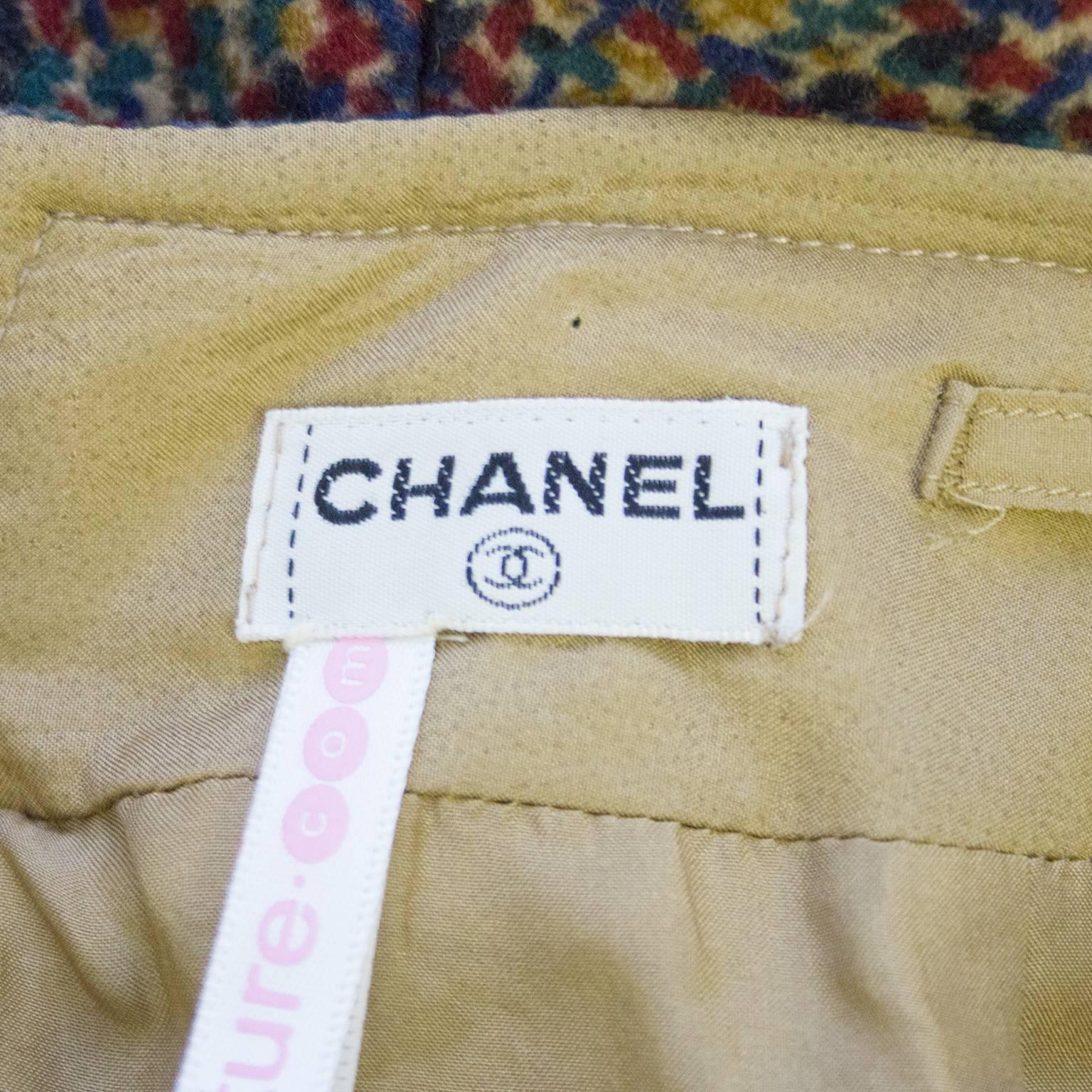 1990s Chanel Wool, Cashmere Blend Trousers 1