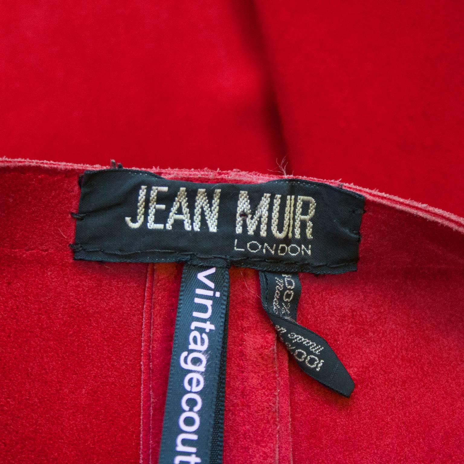 1980s Jean Muir Red Suede Jacket  2