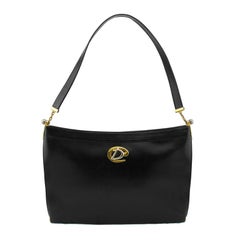 1960s Christian Dior Black Leather Handbag
