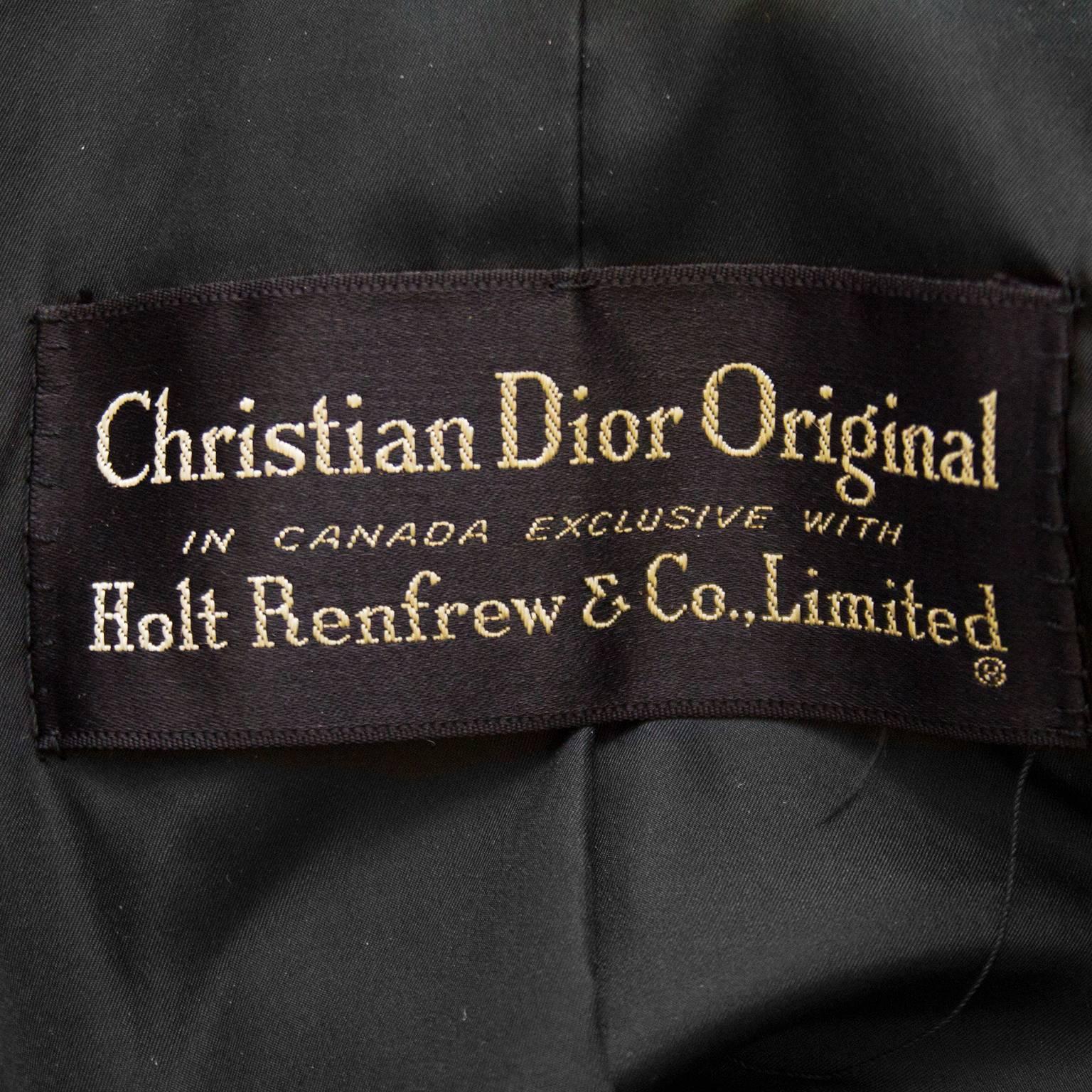 1950s Christian Dior Black Broadtail Cropped Jacket 1
