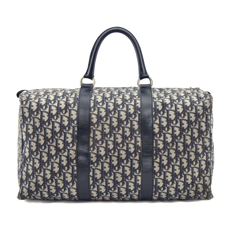 Christian Dior Baggages Boston Duffel in Blue Monogram, 1960s at